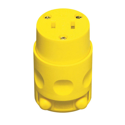 Leviton Commercial and Residential PVC Non-Polarized Connector 1-15R 2 Pole 2 Wire