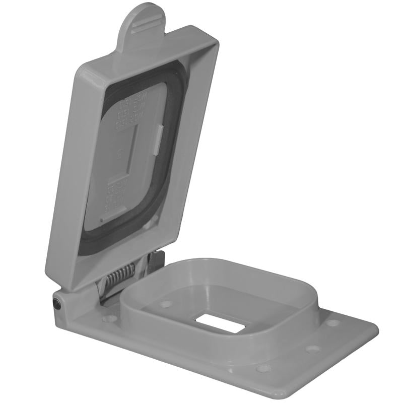 Cantex Rectangle PVC 1 gang 5 in. H X 2-7/8 in. W Toggle Cover