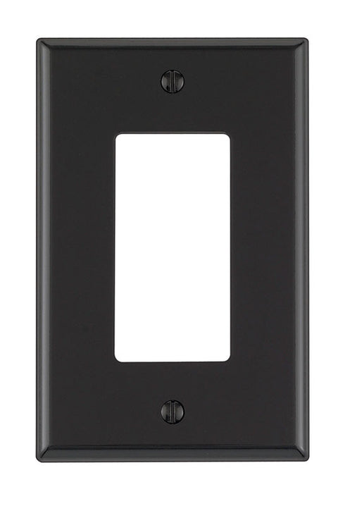 Leviton Black 1 gang Nylon Decorator Wall Plate 1 pk