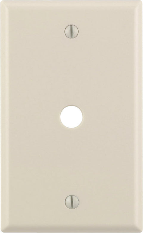 Leviton Almond 1 gang Thermoset Plastic Cable/Telco Wall Plate 1 pk