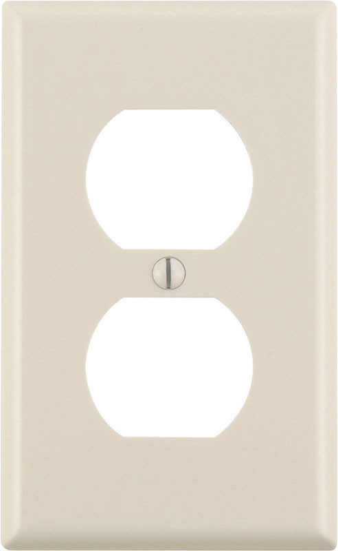 Leviton Almond 1 gang Thermoset Plastic Duplex Wall Plate 1 pk (Pack of 20)