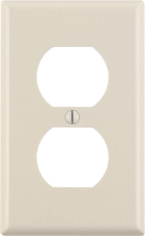 Leviton Almond 1 gang Thermoset Plastic Duplex Wall Plate 1 pk (Pack of 20)