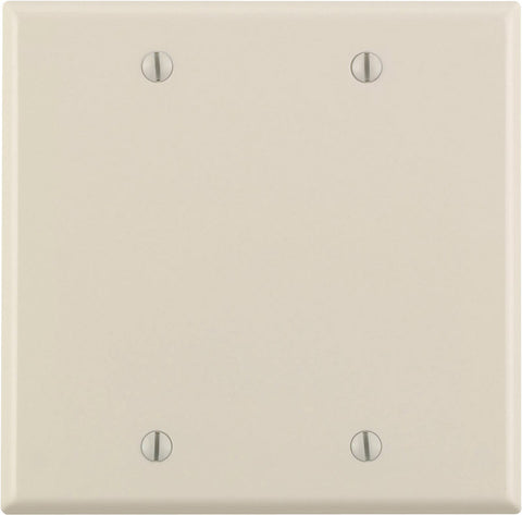 Leviton Almond 2 gang Thermoset Plastic Blank Wall Plate 1 pk