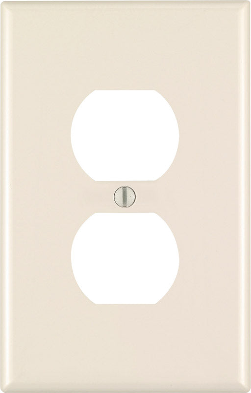 Leviton Almond 1 gang Nylon Duplex Wall Plate 1 pk (Pack of 20)