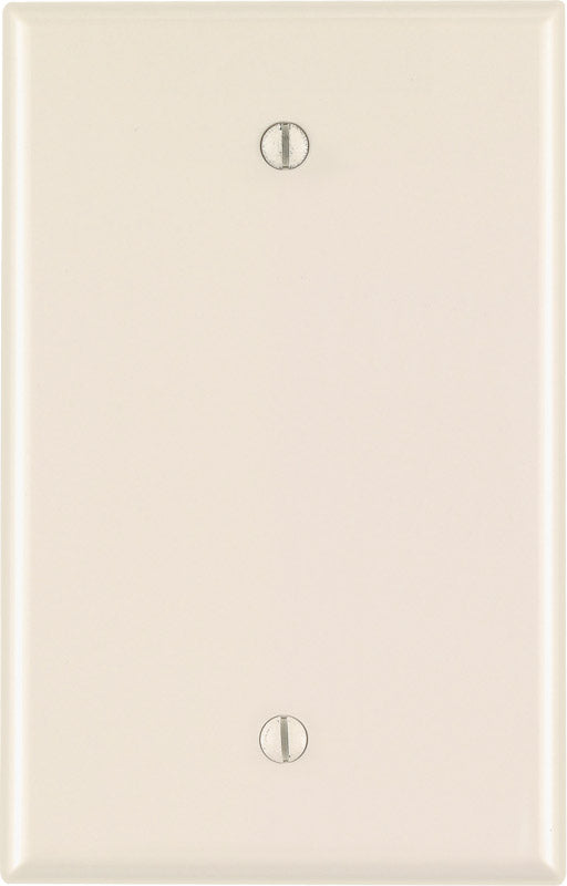 Placa de pared de nailon Leviton color almendra, 1 grupo, sin abertura, paquete de 1
