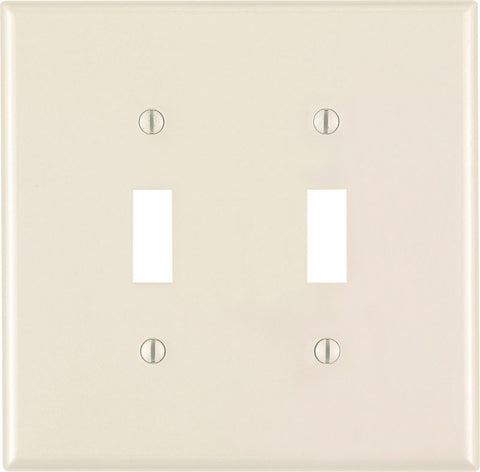 Leviton Almond 2 gang Nylon Toggle Wall Plate 1 pk