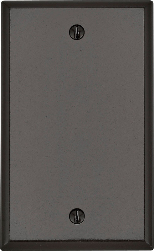 Leviton Brown 1 gang Thermoset Plastic Blank Wall Plate 1 pk (Pack of 25)