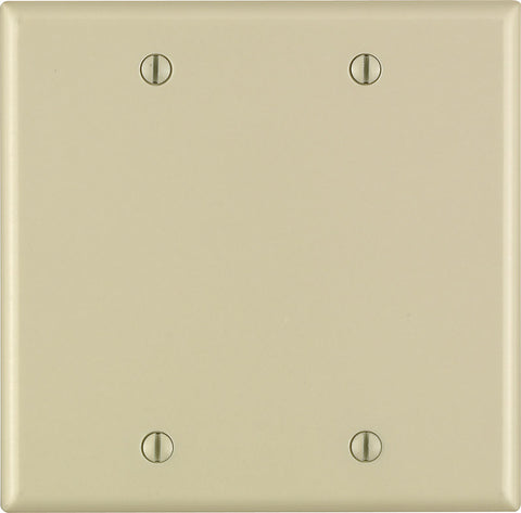 Leviton Ivory 2 gang Thermoset Plastic Blank Wall Plate 1 pk