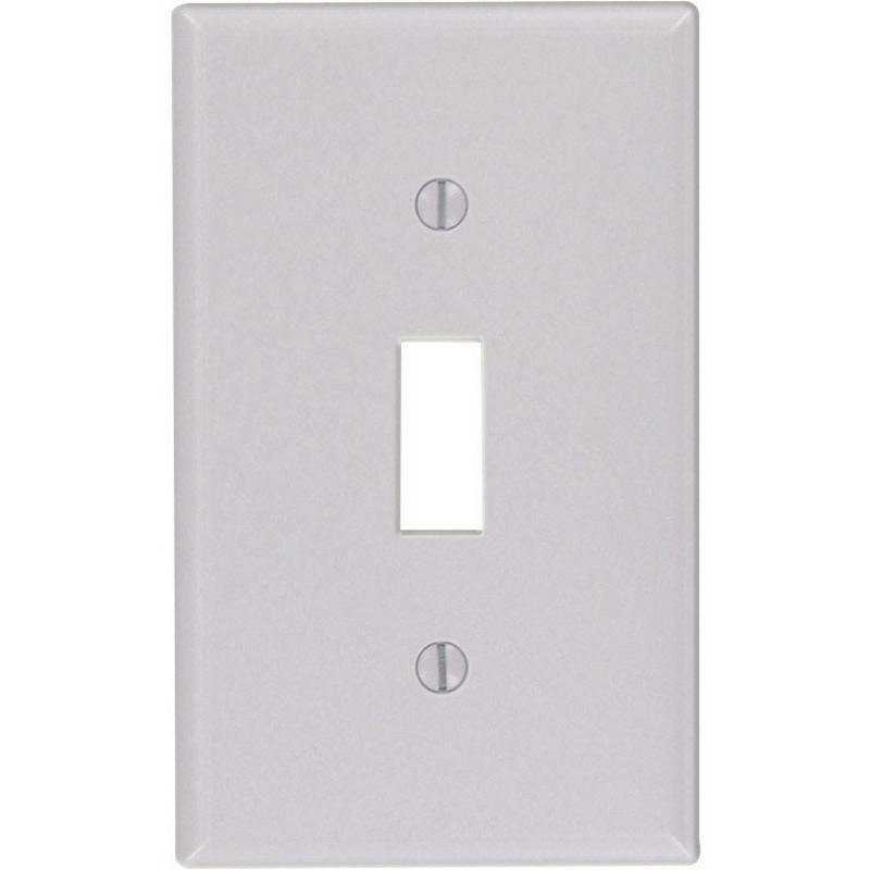 Leviton Gray 1 gang Thermoset Plastic Toggle Wall Plate 1 pk (Pack of 25)