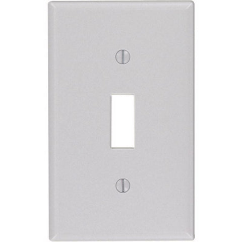 Leviton Gray 1 gang Thermoset Plastic Toggle Wall Plate 1 pk (Pack of 25)