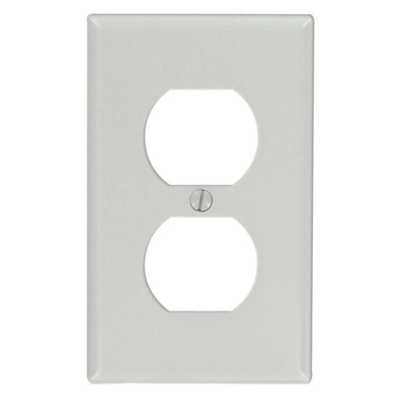 Leviton Gray 1 gang Thermoset Plastic Duplex Wall Plate 1 pk (Pack of 25)