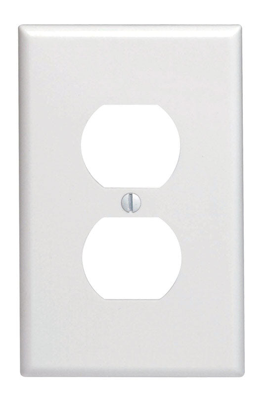 Leviton White 1 gang Thermoset Plastic Duplex Wall Plate 1 pk (Pack of 20)