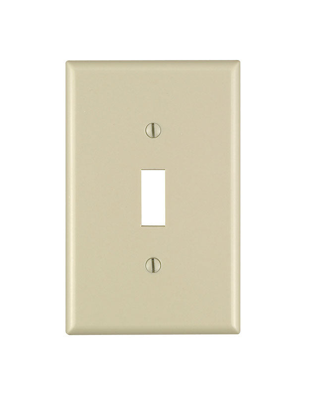 Leviton Ivory 1 gang Thermoset Plastic Toggle Wall Plate 1 pk (Pack of 20)