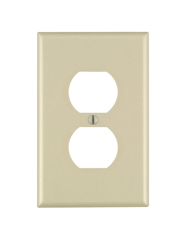 Leviton Ivory 1 gang Plastic Duplex Wall Plate 1 pk (Pack of 20)