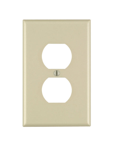 Leviton Ivory 1 gang Plastic Duplex Wall Plate 1 pk (Pack of 20)
