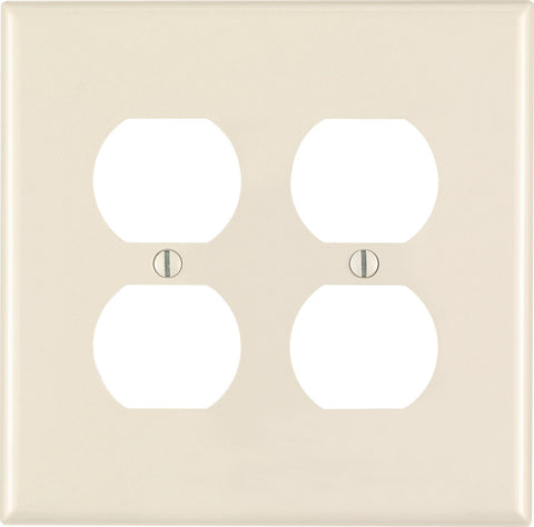 Leviton Midway Almond 2 gang Nylon Duplex Wall Plate 1 pk