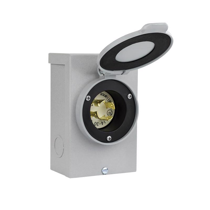 Reliance Controls PB Series 30 amps 120/240 V 1 space 1 circuits Surface Mount Power Inlet Box