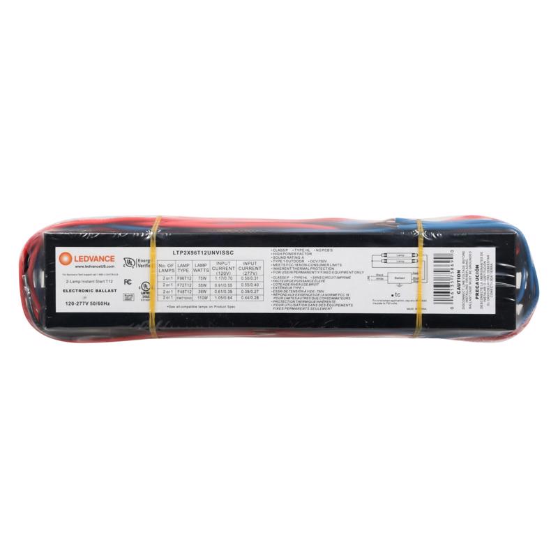 Sylvania Quicktronic 96 W 120 V 2 lights Fluorescent Ballast For T12