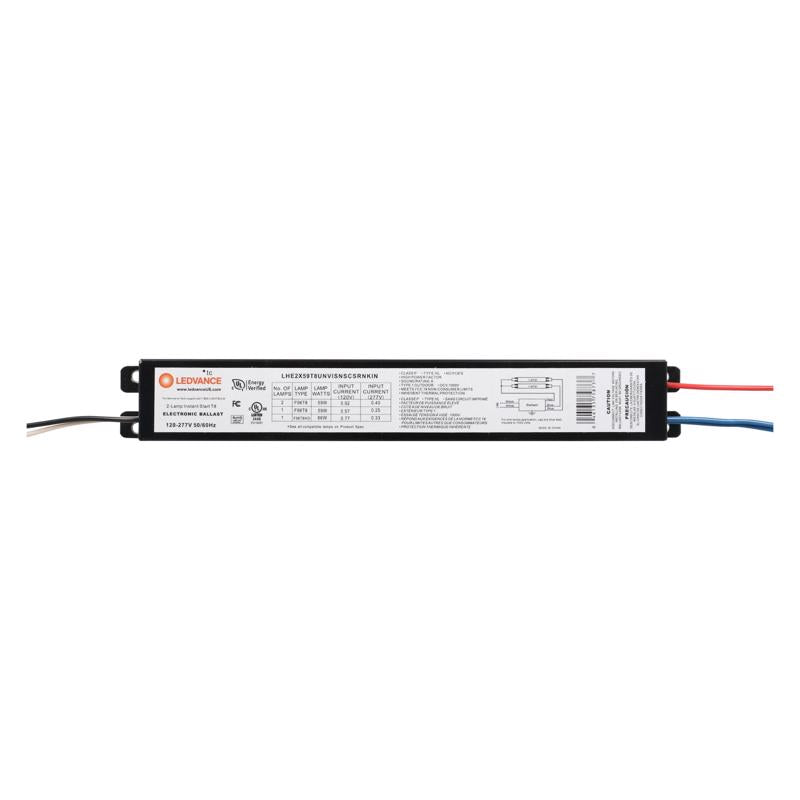 Sylvania Quicktronic 59 W 120 V 2 lights Fluorescent Ballast For T8