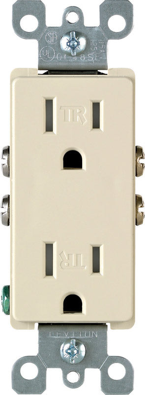 Leviton Decora 15 amps 125 V Duplex Ivory Outlet 5-15R 1 pk