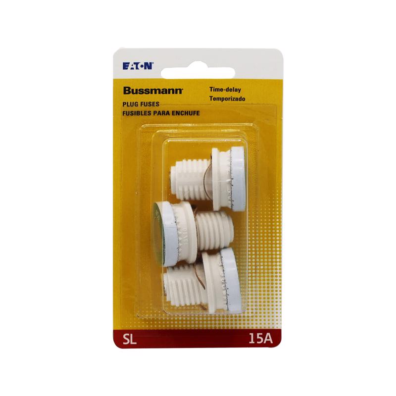 Bussmann 15 amps Tamper Proof Plug Fuse 3 pk (Pack of 5)