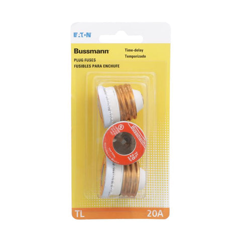 Bussmann 20 amps Time Delay Plug Fuse 3 pk (Pack of 5)