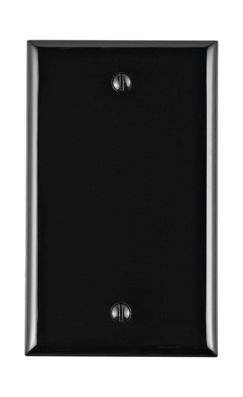 Leviton Black 1 gang Nylon Blank Wall Plate 1 pk