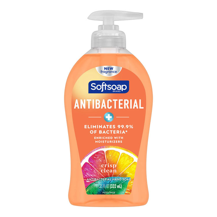 Softsoap Crisp Clean Antibacterial Liquid Hand Soap, 11.25 oz Pump Bottle