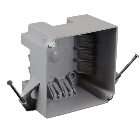 Cantex EZ Box New Work 32 cu in Square PVC Outlet Box Gray