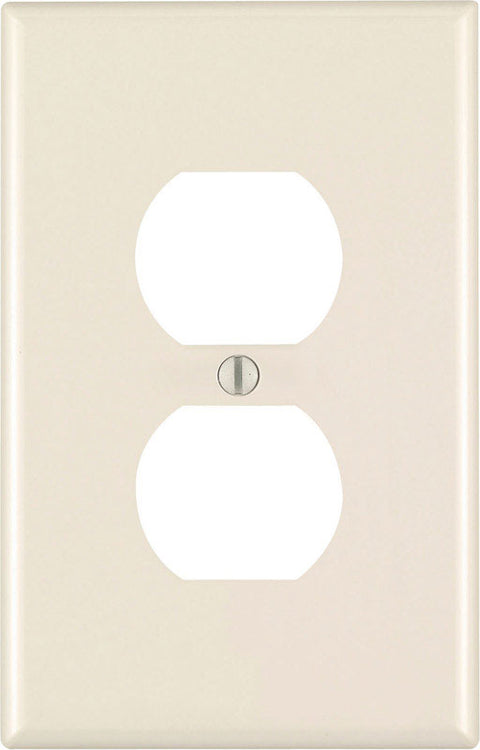 Leviton Almond 1 gang Plastic Duplex Wall Plate 1 pk