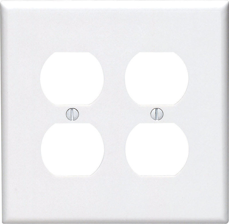 Leviton Midway White 2 gang Nylon Duplex Wall Plate 1 pk (Pack of 25)