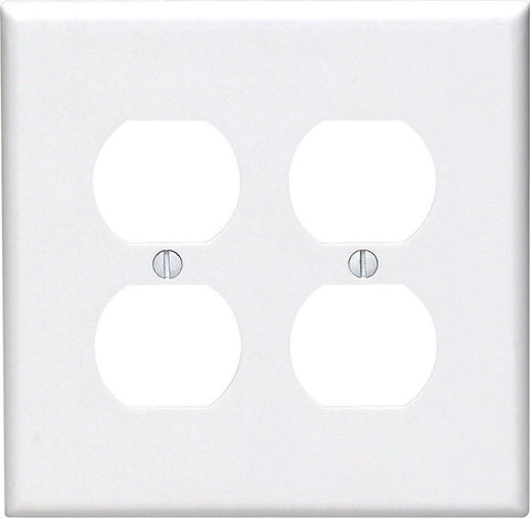 Leviton Midway White 2 gang Nylon Duplex Wall Plate 1 pk (Pack of 25)