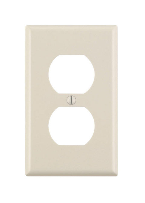 Leviton Light Almond 1 gang Thermoset Plastic Duplex Wall Plate 10 pk