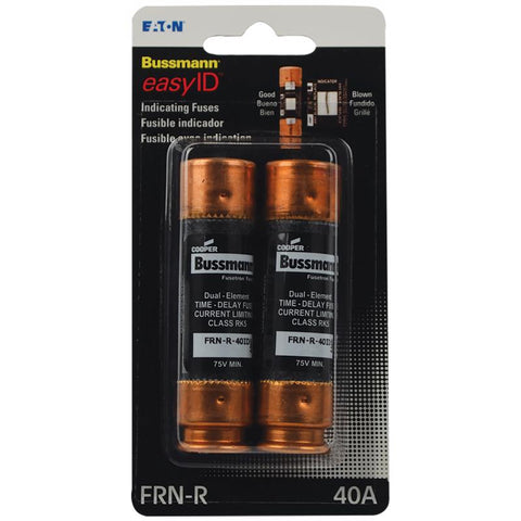 Bussmann EasyID 40 amps Dual Element Time Delay Fuse 2 pk