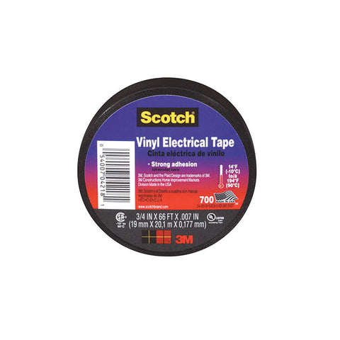 Scotch 3/4 in. W X 66 ft. L Black Vinyl Electrical Tape