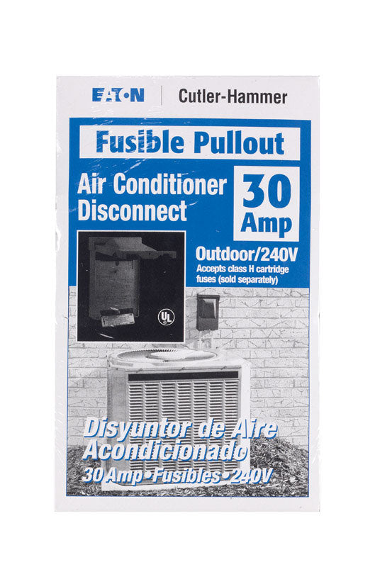 Interruptor de desconexión de CA fusible Eaton de 30 amperios