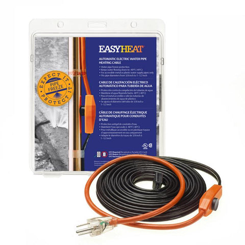 Cable calefactor Easy Heat AHB de 24 pies de largo para tubería de agua