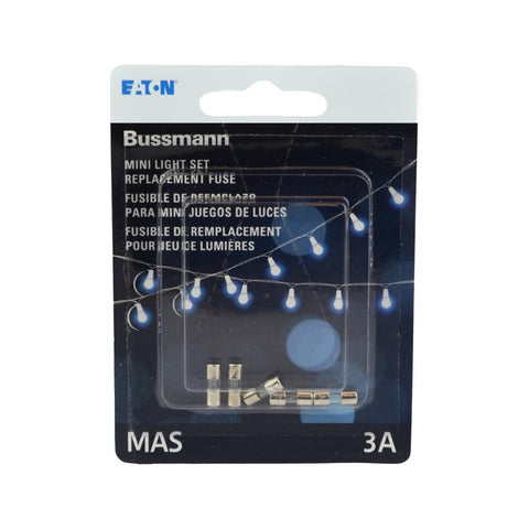 Bussmann 3 amps Tube Fuse 5 pk