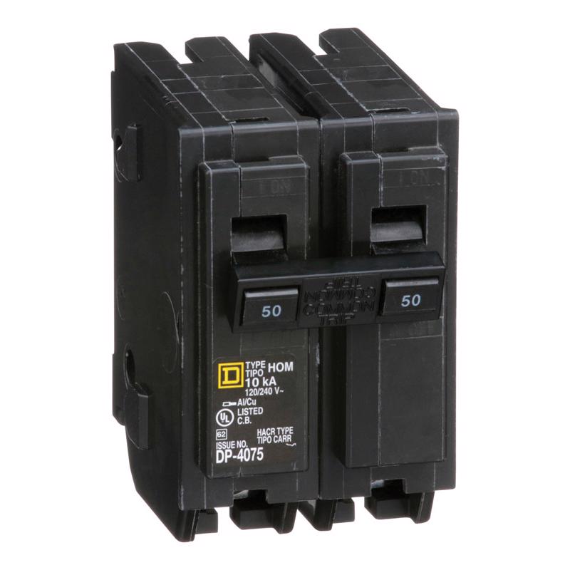 Interruptor automático enchufable de 2 polos y 50 amperios Square D HomeLine