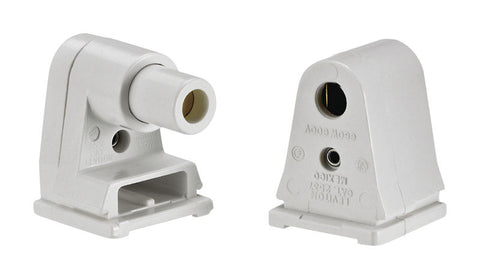 Leviton Plastic Fluorescent Pedestal Base Lampholder 1 pk
