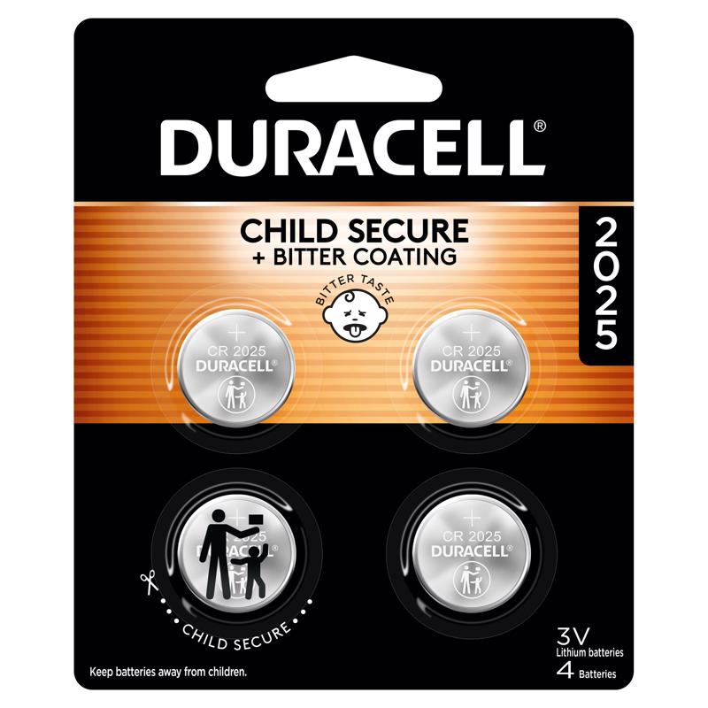 Duracell Lithium Coin 2025 3 V Security and Electronic Battery 4 pk (Pack of 6)