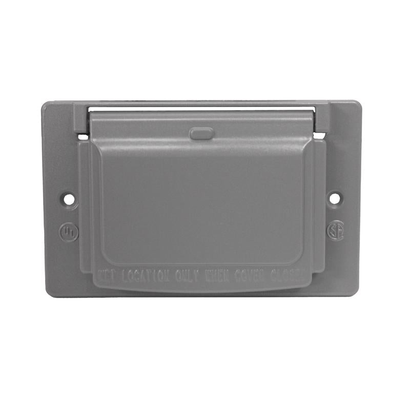 Sigma Engineered Solutions Rectangular de metal fundido 1 grupo 2,83 pulg. de alto x 4,57 pulg. de ancho Horizontal GFCI C