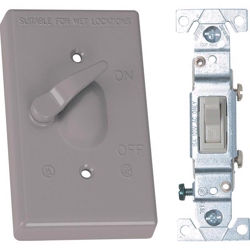 Interruptor de palanca metálico fundido rectangular de 1 grupo de 4,57 pulg. de alto x 2,83 pulg. de ancho Sigma Engineered Solutions y