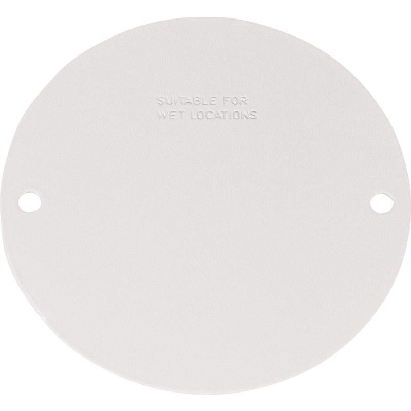 Sigma Engineered Solutions Round Stamped Steel 4.13 in. H X 4.13 in. W Flat Box Cover