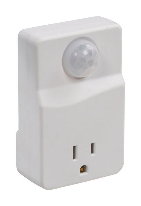 Control de iluminación enchufable Amertac White con sensor de movimiento, 1 ud.