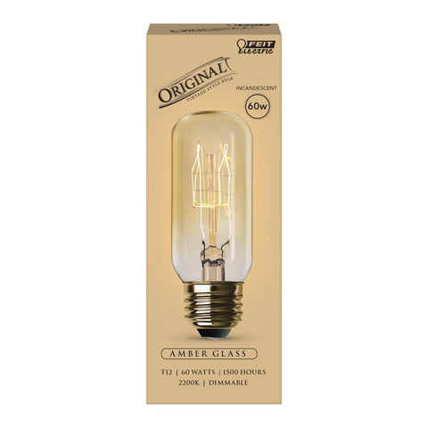 Feit The Original 60 W T12 Vintage Incandescent Bulb E26 (Medium) Soft White 1 pk (Pack of 6)