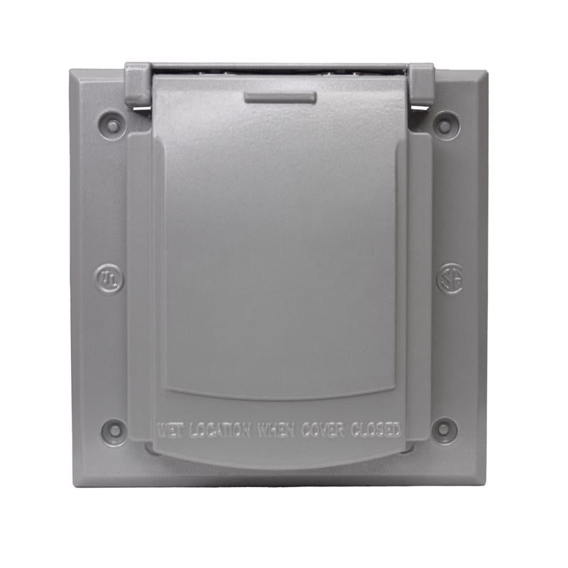 Sigma Engineered Solutions Square Die-Cast Metal 2 gang 4.57 in. H X 2.83 in. W 20/50 Amp Receptacle