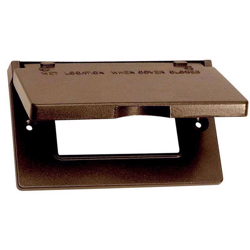 Sigma Engineered Solutions Rectangular de metal fundido 1 grupo 2.83 pulg. de alto x 4.57 pulg. de ancho Horizontal GFCI C
