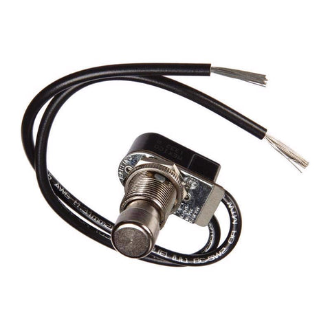 Interruptor de pulsador para electrodomésticos Jandorf de 10 A, unipolar, negro/plata, 1 ud.