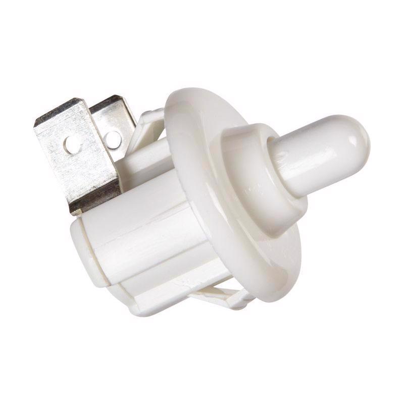 Interruptor de electrodoméstico Jandorf de 0,2 amperios, simple polo, momentáneo, blanco, 1 ud.